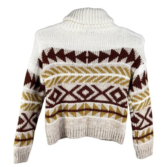 Anthropologie Elsamanda Womens S Sweater Alpaca Blend Southwestern Turtleneck - Picture 2 of 16